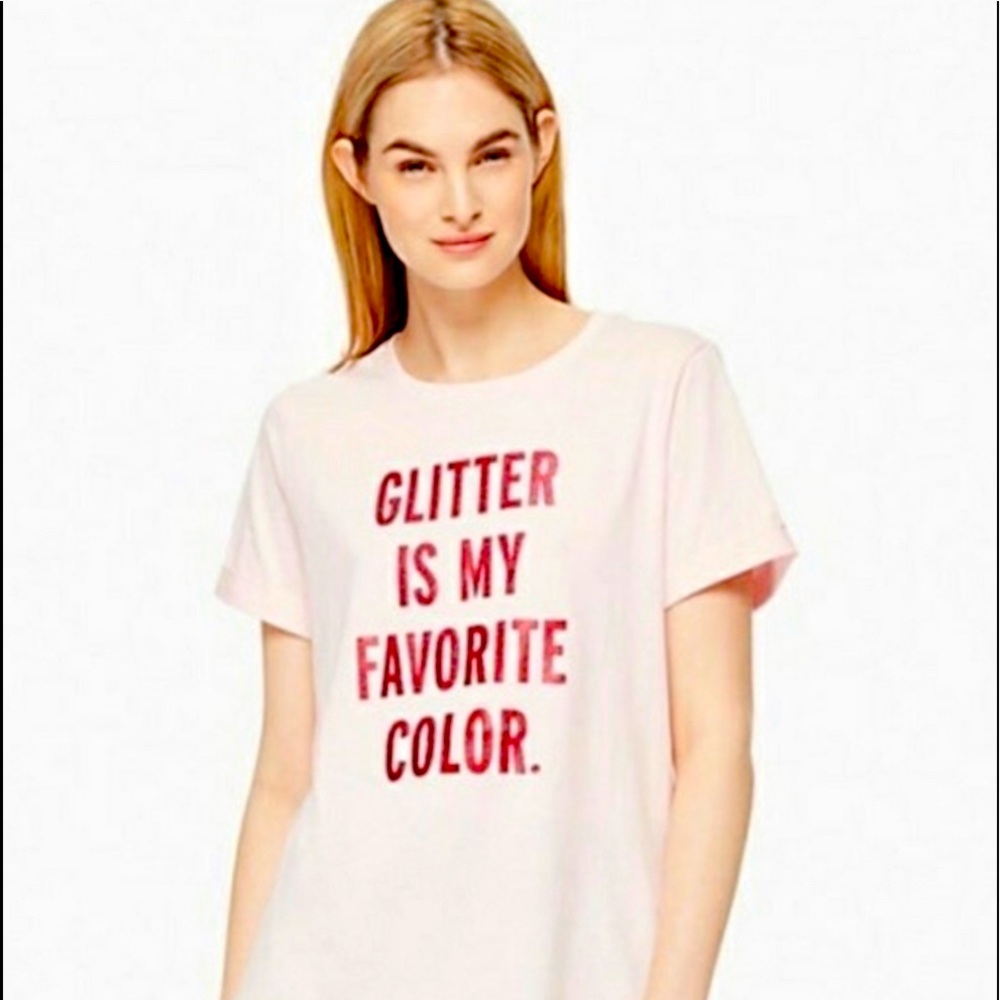 Kate Spade ‘Glitter Is My Favorite Color’ tee XL